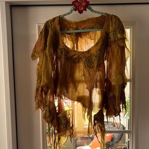 Bohemian Sheer Top in Earthy Tones
